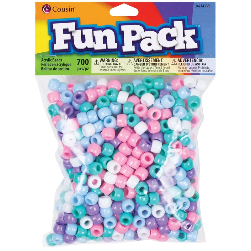 Cousin Fun Packs 700-Piece Pastel Pony Beads - Image 1